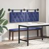 vidaXL T&ecirc;te de lit suspendue Bleu police 150 x 55 x 7 cm Velours