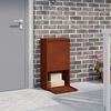 vidaXL Bo&icirc;te de d&eacute;p&ocirc;t de colis Rouill&eacute; 44 x 22 x 82 cm Acier patin&eacute;