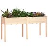vidaXL Jardini&egrave;re avec doublure 161x45x76 cm bois massif de sapin