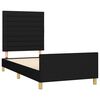 vidaXL Cadre de lit sans matelas noir 90x200 cm tissu