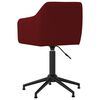 vidaXL Chaises &agrave; manger pivotantes lot de 4 Rouge bordeaux Velours