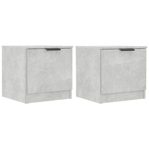 vidaXL Tables de chevet 2 pcs Gris b&eacute;ton 40x39x40 cm