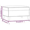 vidaXL Repose-pied Vert fonc&eacute; 70x55x41 cm Velours