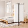 vidaXL Cloison de s&eacute;paration 3 panneaux Blanc 120x200 cm Tissu