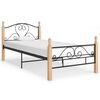 vidaXL Cadre de lit sans matelas noir m&eacute;tal 100x200 cm