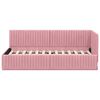 vidaXL Cadre de lit d'angle Rose 90 cm x 190 cm Velours
