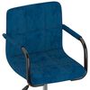 vidaXL Chaises pivotantes &agrave; manger lot de 2 bleu velours