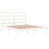 vidaXL Cadre de lit sans matelas blanc 120x190 cm bois massif