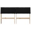 vidaXL T&ecirc;te de lit capitonn&eacute;e Noir 150 cm Pin massif