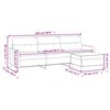 vidaXL Canap&eacute; &agrave; 3 places avec repose-pieds Gris clair 210 cm Tissu