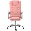 vidaXL Fauteuil de massage inclinable de bureau Rose Similicuir