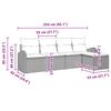 vidaXL Ensemble de Canap&eacute;s avec coussin 5 pcs Noir polyrotin