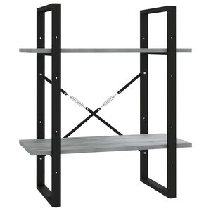 vidaXL Biblioth&egrave;que 2 niveaux Sonoma gris 60x30x70cm Bois d'ing&eacute;nierie