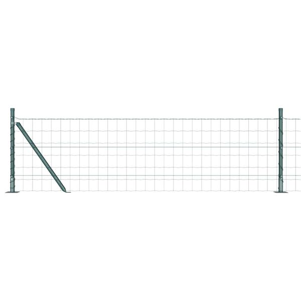 vidaXL Cl&ocirc;ture avec poteau Vert 0,4 x 50 m Acier et PVC
