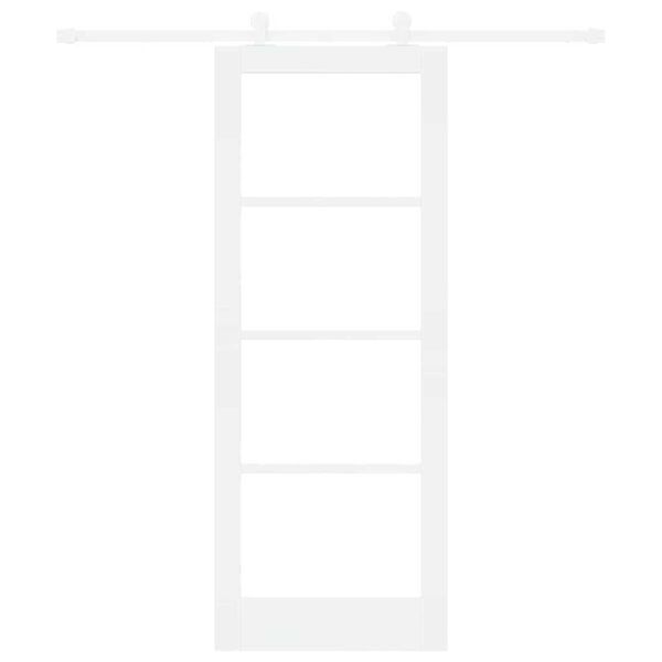 vidaXL Porte coulissante ORKDAL Blanc et Noir 78 x 202 cm