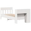 vidaXL Lit biblioth&egrave;que sans matelas blanc 90x190cm bois de pin massif