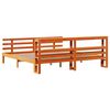 vidaXL Cadre de lit et t&ecirc;te de lit sans matelas cire marron 180x200 cm