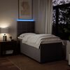 vidaXL Sommier &agrave; lattes de lit avec matelas Taupe 90x200 cm Tissu