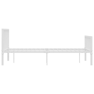 vidaXL Cadre de lit sans matelas blanc métal 140x200 cm