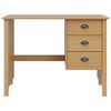 vidaXL Bureau avec tiroirs Hill Marron miel 100 x 45 x 74 cm
