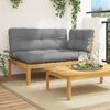 vidaXL Canap&eacute; d'angle palette de jardin et coussins bois acacia massif