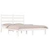 vidaXL Cadre de lit sans matelas blanc bois de pin massif