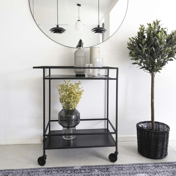 House Nordic Chariot de bar Avery 68x40x59 cm Noir