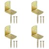 vidaXL Supports de panneau de cl&ocirc;ture 4 pcs Forme en L M&eacute;tal galvanis&eacute;