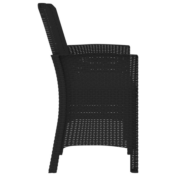vidaXL Banc de jardin 2 places avec coussins Rotin PP Graphite