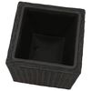 vidaXL Lits sur&eacute;lev&eacute;s de jardin 3 pcs R&eacute;sine tress&eacute;e Noir