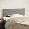 vidaXL T&ecirc;te de lit Gris clair 100x5x78/88 cm Velours