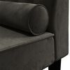 vidaXL Chaise longue avec traversin noir velours