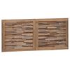 vidaXL T&ecirc;te de lit Montage mural Naturel 120 cm Bois de teck massif