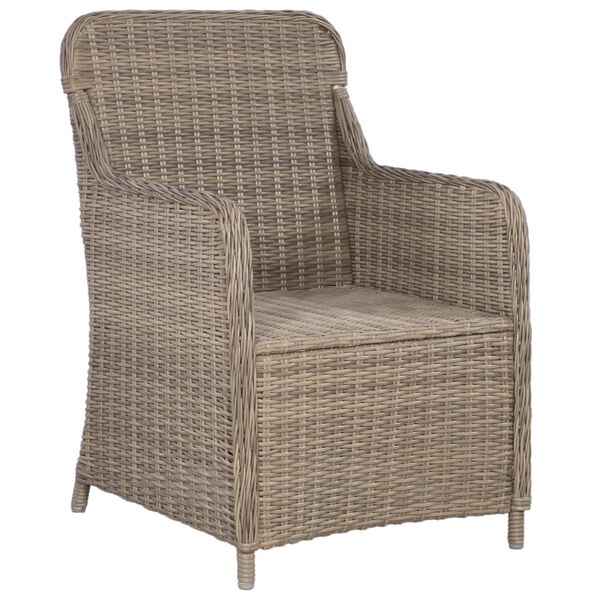 vidaXL Ensemble &agrave; manger de jardin 7 pcs Marron