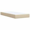 vidaXL Sommier &agrave; lattes de lit avec matelas Cr&egrave;me 90x200 cm Tissu