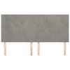 vidaXL T&ecirc;te de lit Gris clair 200x5x118/128 cm Velours
