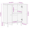 vidaXL Armoire lat&eacute;rale 60x33x75 cm bois massif de manguier