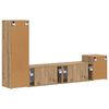 vidaXL Ensemble meuble TV 4 pcs Ch&ecirc;ne artisanal Bois d'ing&eacute;nierie