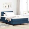 vidaXL Lit &agrave; ressorts avec matelas avec LED Bleu 120 x 190 cm tissu
