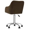 vidaXL Chaise pivotante de bureau Marron fonc&eacute; Tissu