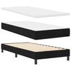 vidaXL Lit &agrave; ressorts avec matelas Noir 90 x 190 cm tissu