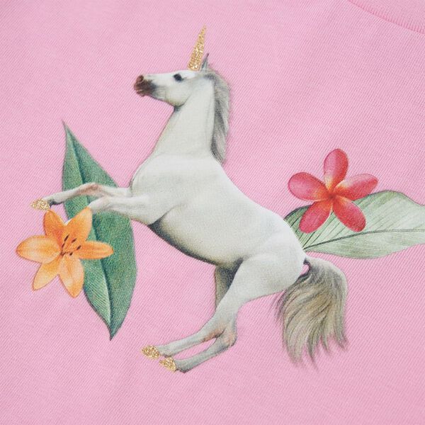 T-shirt enfants &agrave; manches courtes rose vif 104