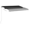 vidaXL Auvent manuel r&eacute;tractable avec LED 350x250 cm Anthracite