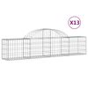 vidaXL Paniers &agrave; gabions arqu&eacute;s 13 pcs 200x30x40/60 cm Fer galvanis&eacute;