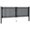 vidaXL Portail double en acier 300 x 75 cm anthracite