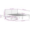 vidaXL Cadre de lit sans matelas cire marron 120x190cm bois pin massif