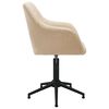 vidaXL Chaises pivotantes &agrave; manger lot de 6 cr&egrave;me tissu