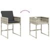 vidaXL Ensemble &agrave; manger de jardin et coussins 17 pcs gris clair rotin