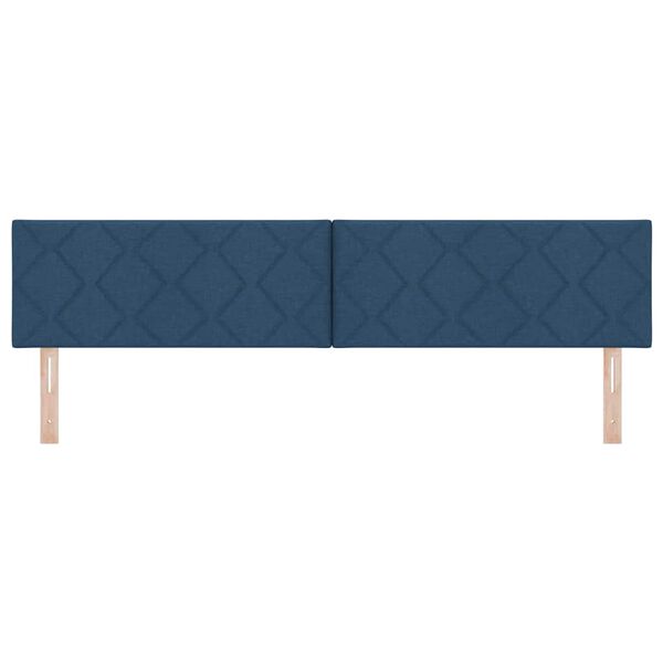 vidaXL T&ecirc;te de lit avec t&ecirc;te de lit Bleu 200 cm Cuir synth&eacute;tique