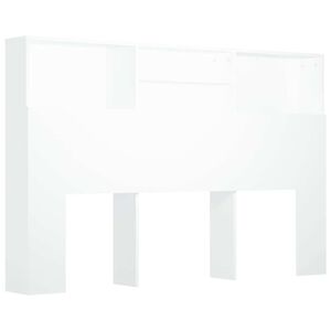 vidaXL Armoire de t&ecirc;te de lit Blanc 160x19x103,5 cm